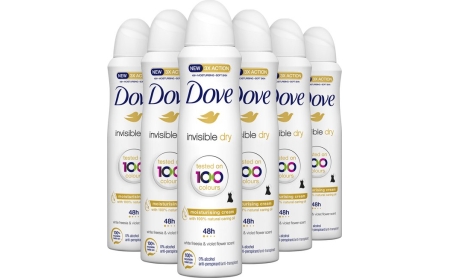 Dove Invisible Dry Anti-transpirant Deodorant - 6 x 150 ml